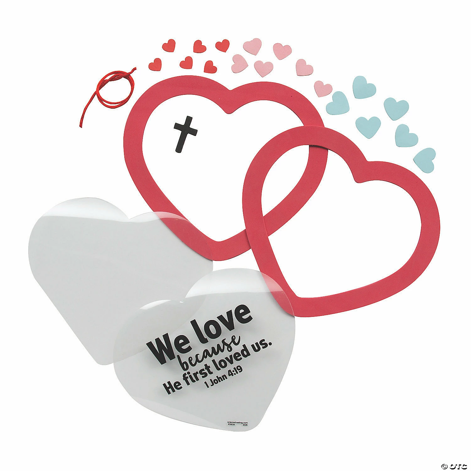 Budget β 1 John 4:19 Heart Sign Craft Kit- Makes 12 π - Image 2