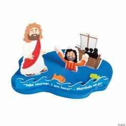 Best Sale 💯 3D Jesus & Peter Walk on Water Floating Craft Kit - Makes 12 🎁
