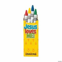 Promo βοΈ 4-Color Religious Crayons - 24 Boxes π