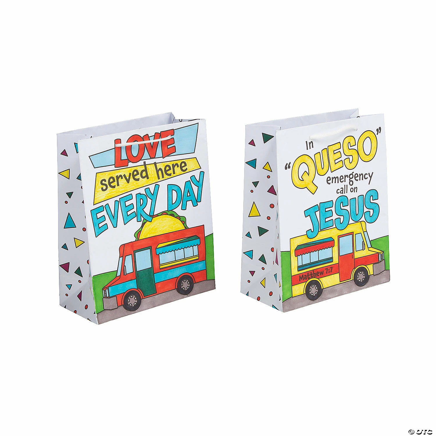 Best reviews of π 7 1/4" x 9" Color Your Own Food Truck VBS Medium Take Home Bags - 12 Pc. π - Image 2