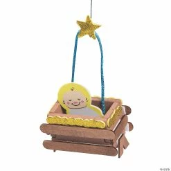 Budget 🌟 Baby Jesus 3D ❄ Christmas Ornament Craft Kit - Makes 12 🛒