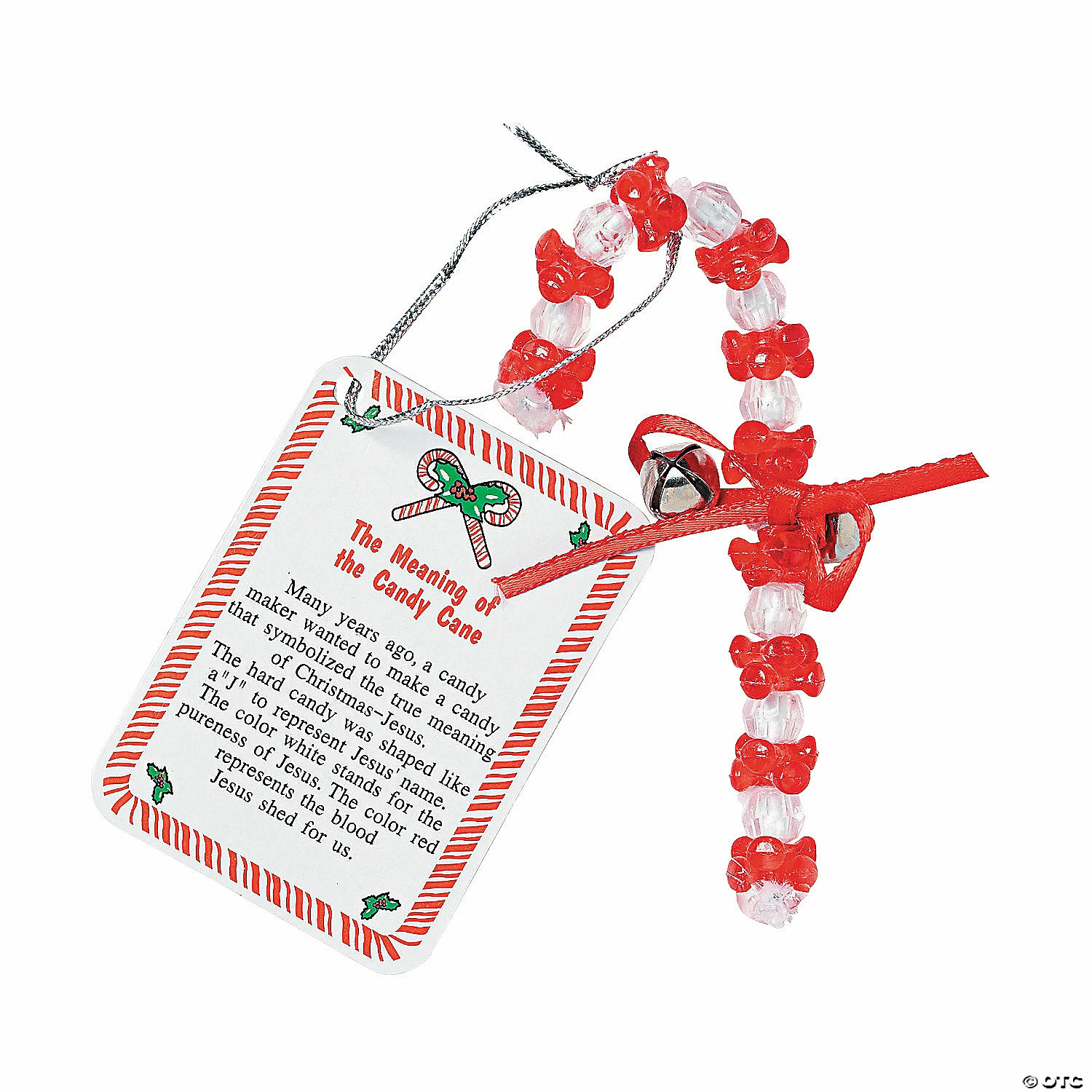 Wholesale π Beaded βThe Meaning of the π¬ Candy Caneβ π Christmas Ornament Craft Kit - Makes 12 β