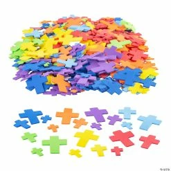 Best deal π― Bulk Bright Cross Self-Adhesive Foam Shapes - 500 Pc. β