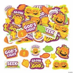 Promo π Bulk Christian Pumpkin Self-Adhesive Shapes - 72 Pc. π§¨