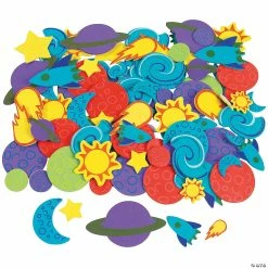 Brand new 🎉 Bulk Space Self-Adhesive Shapes - 500 Pc. ⌛