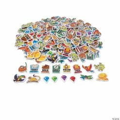 Budget 😀 Bulk Treasure Hunt VBS Self-Adhesive Shapes - 500 Pc. 🎁