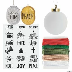 Cheapest β¨ Ceramic Bulb Ornaments with Faith Decals Kit - 12 β