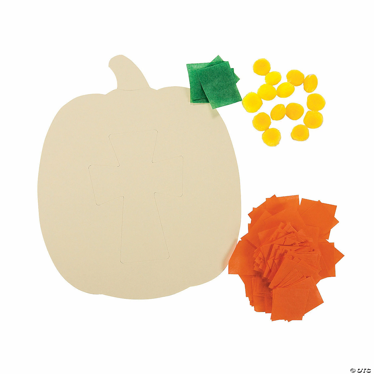 Coupon π Christian Pumpkin Crinkle Tissue Paper Craft Kit- Makes 12 π - Image 2