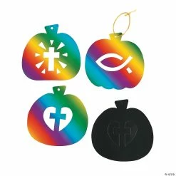 Best deal π Christian Pumpkin Magic Color Scratch Ornaments with Cutout - 24 Pc. π