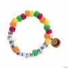 Discount ⭐ Christian Pumpkin Pony Bead Bracelet Craft Kit - Makes 12 ✔️