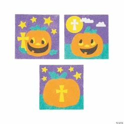 Cheap ✨ Christian Pumpkin Sand Art Pictures - 12 Pc. 🤩