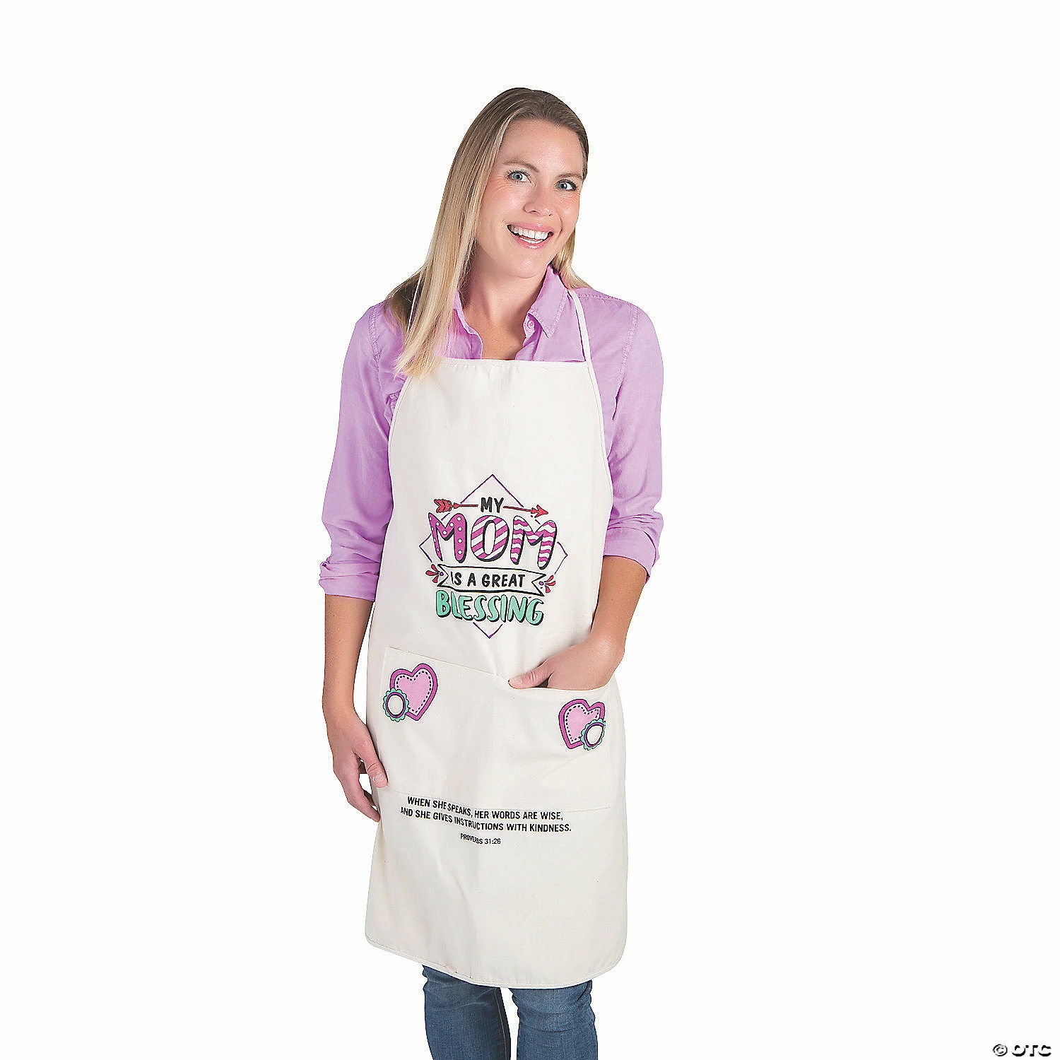 Best deal π Color Your Own Blessed Mom Apron β - Image 3