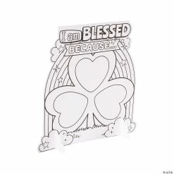 Deals ❤️ Color Your Own Blessings Shamrocks - 12 Pc. ⌛