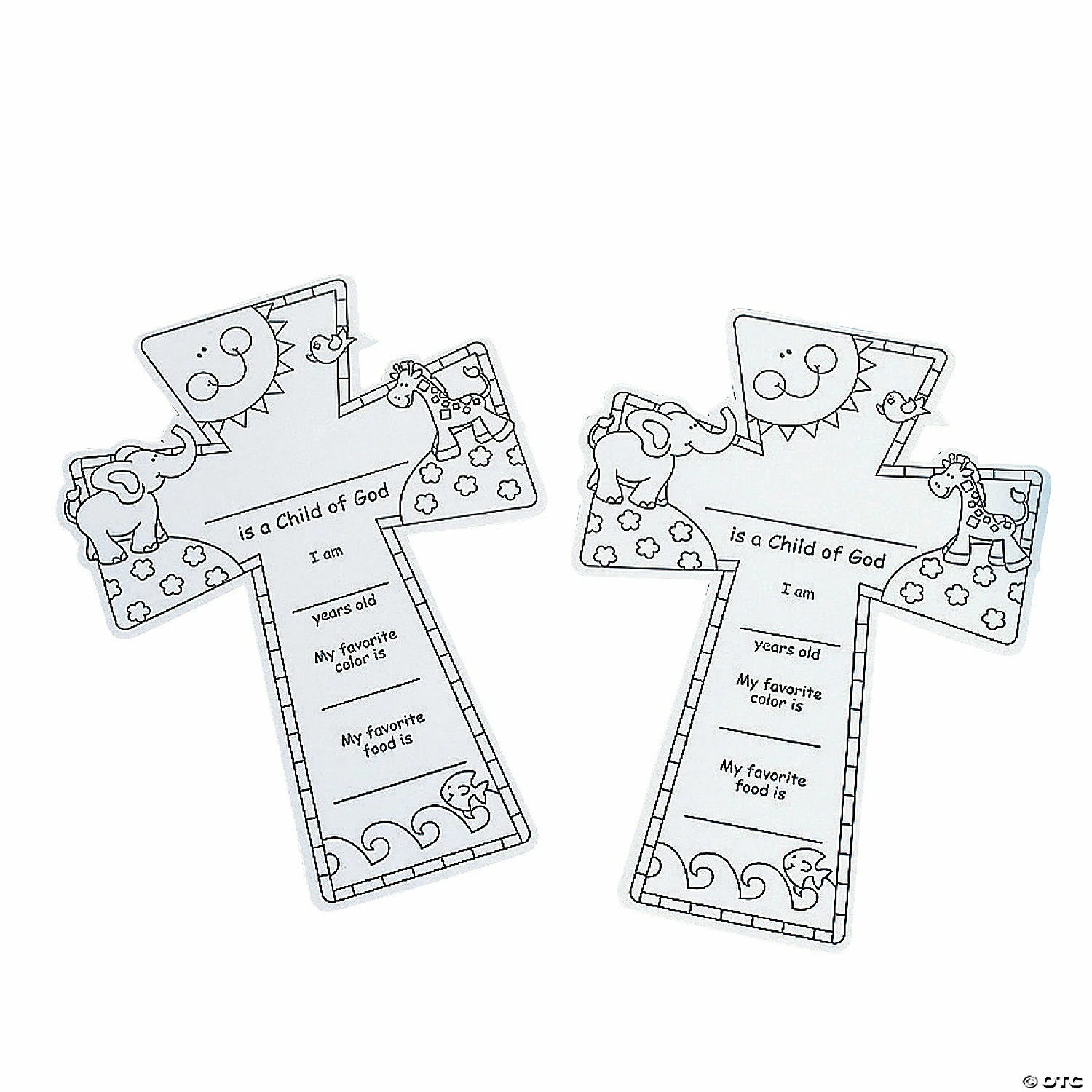 Budget π― Color Your Own Child of God Crosses - 12 Pc. π― - Image 2