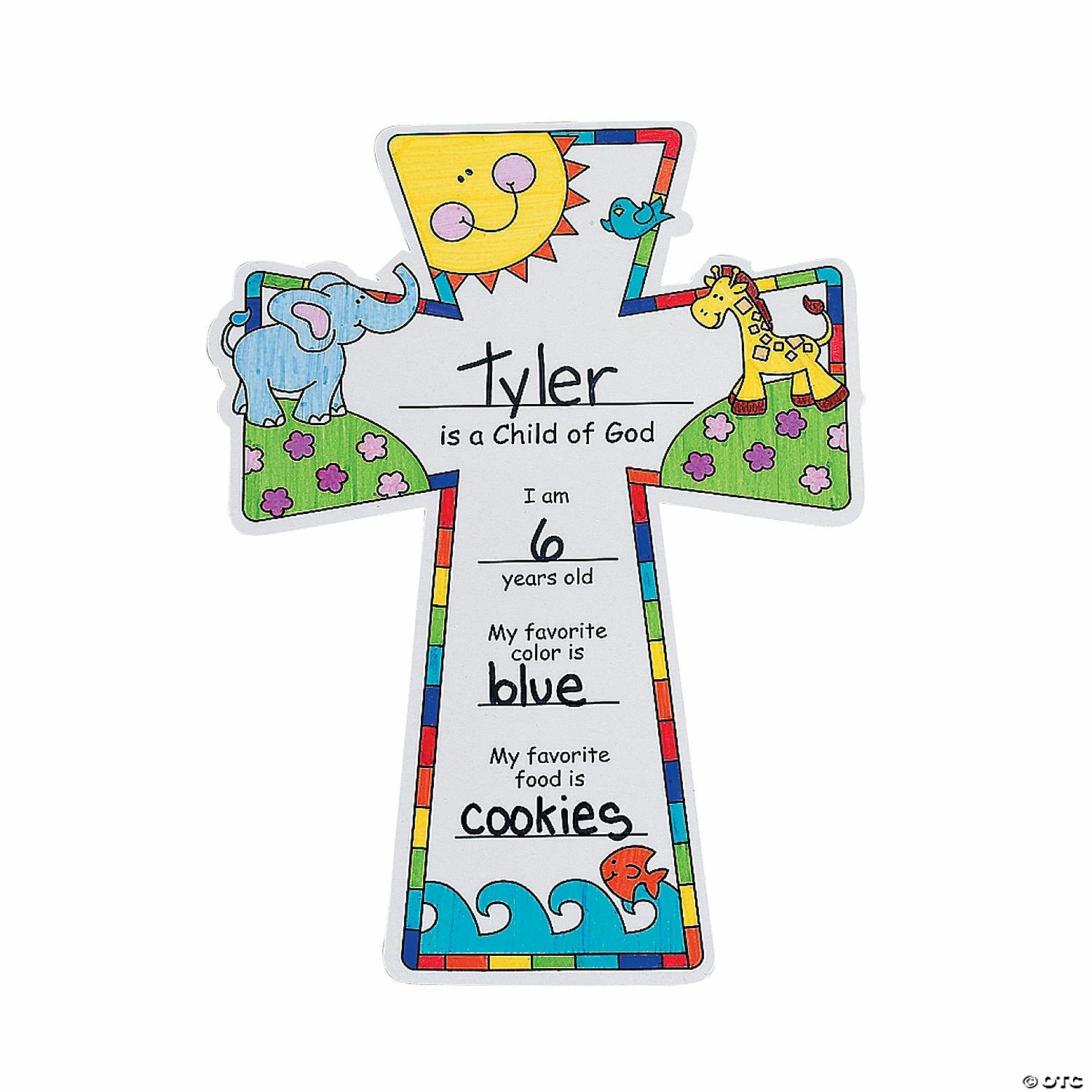 Budget π― Color Your Own Child of God Crosses - 12 Pc. π―