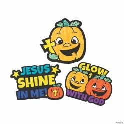 Deals 🎁 Color Your Own Christian Pumpkin Fuzzy Magnets - 12 Pc. 🧨