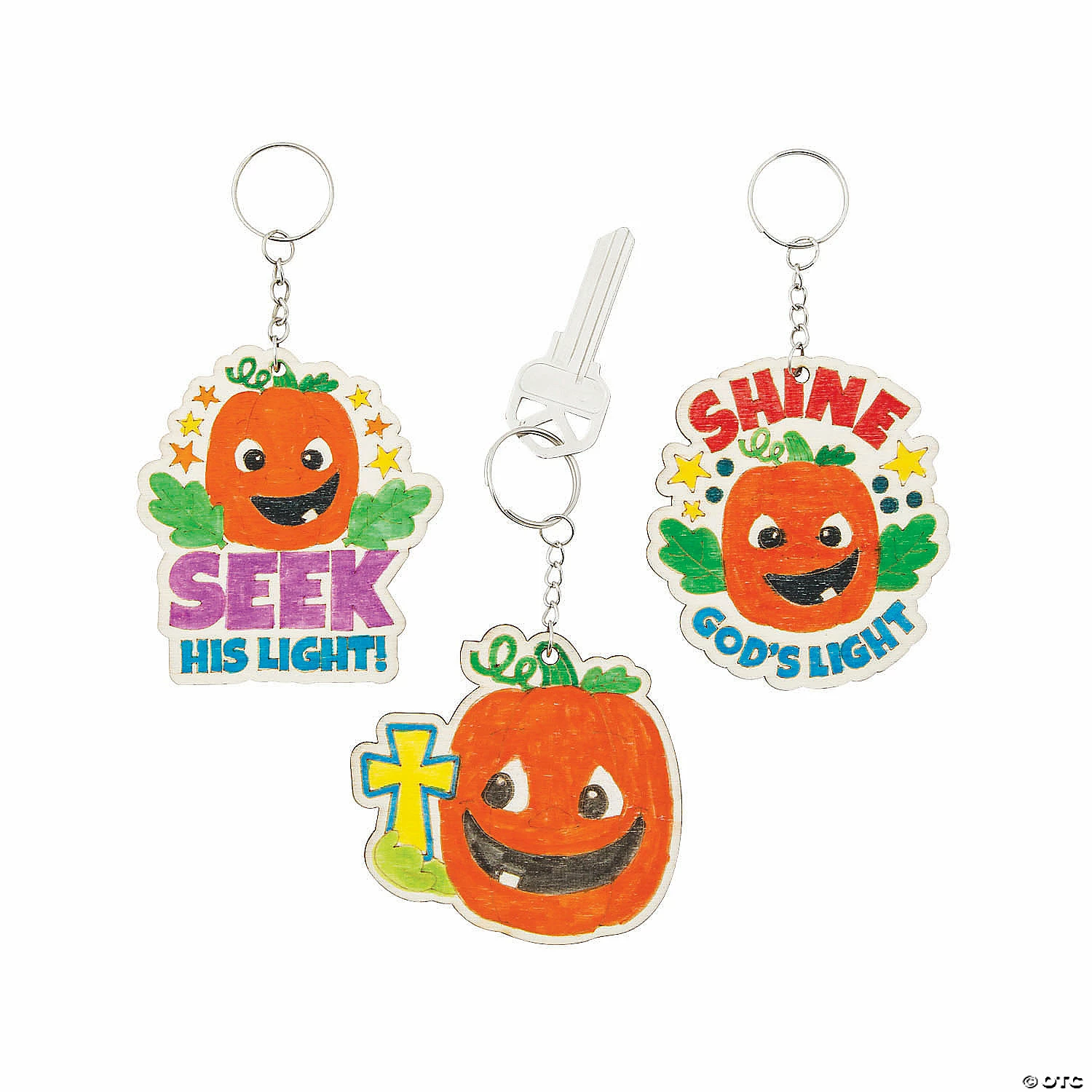 Hot Sale β¨ Color Your Own Christian Pumpkin Keychains - 12 Pc. π€© - Image 2
