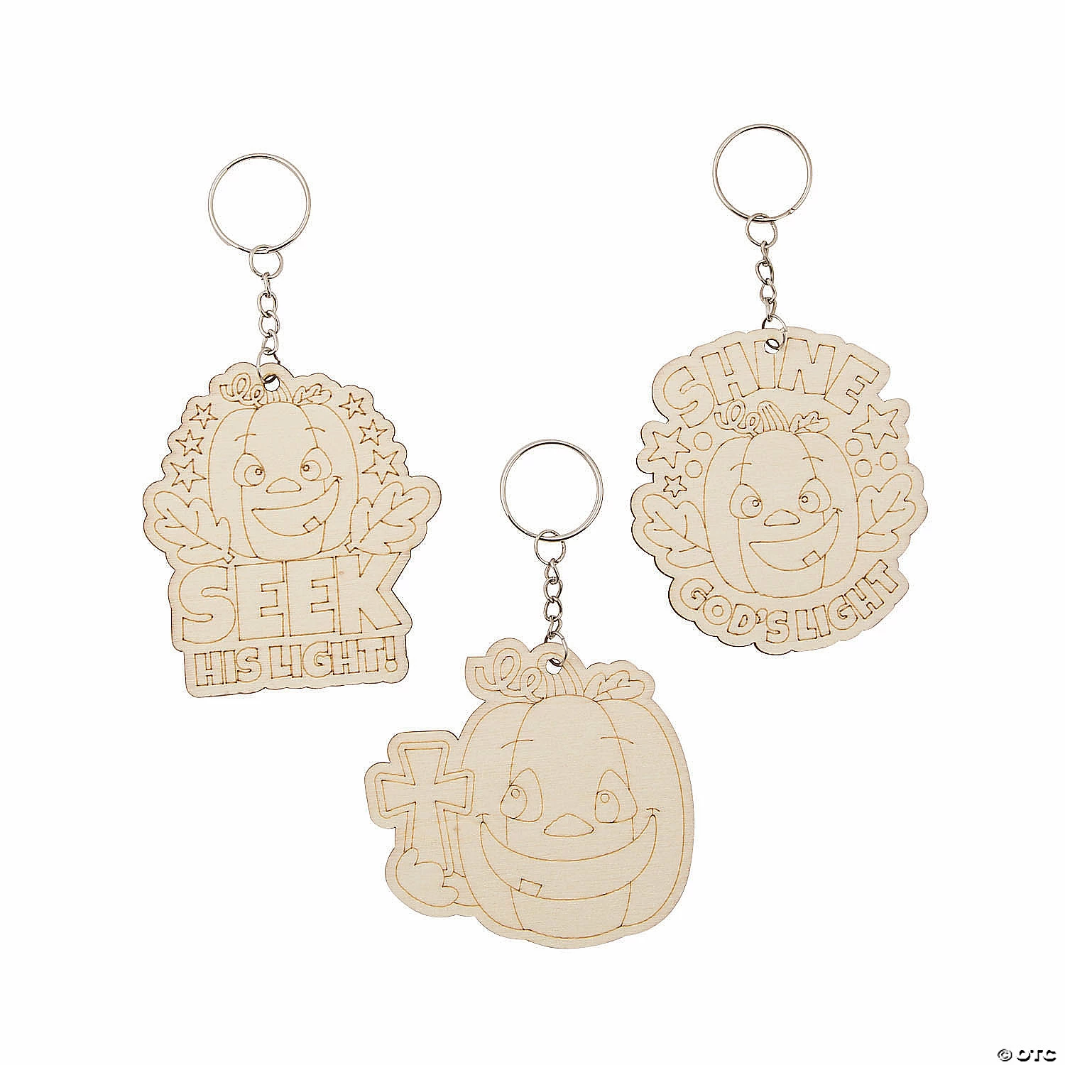 Hot Sale β¨ Color Your Own Christian Pumpkin Keychains - 12 Pc. π€©