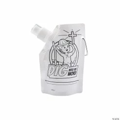 Best Sale 🥰 Color Your Own Dig VBS Collapsible Water Bottles - 12 Pc. 🥰