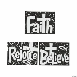 Budget 👍 Color Your Own Fuzzy Faith Posters - 24 Pc. 🎉