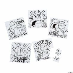 Cheap 🤩 Color Your Own He Lives Jigsaw Puzzles - Set of 50 🥰