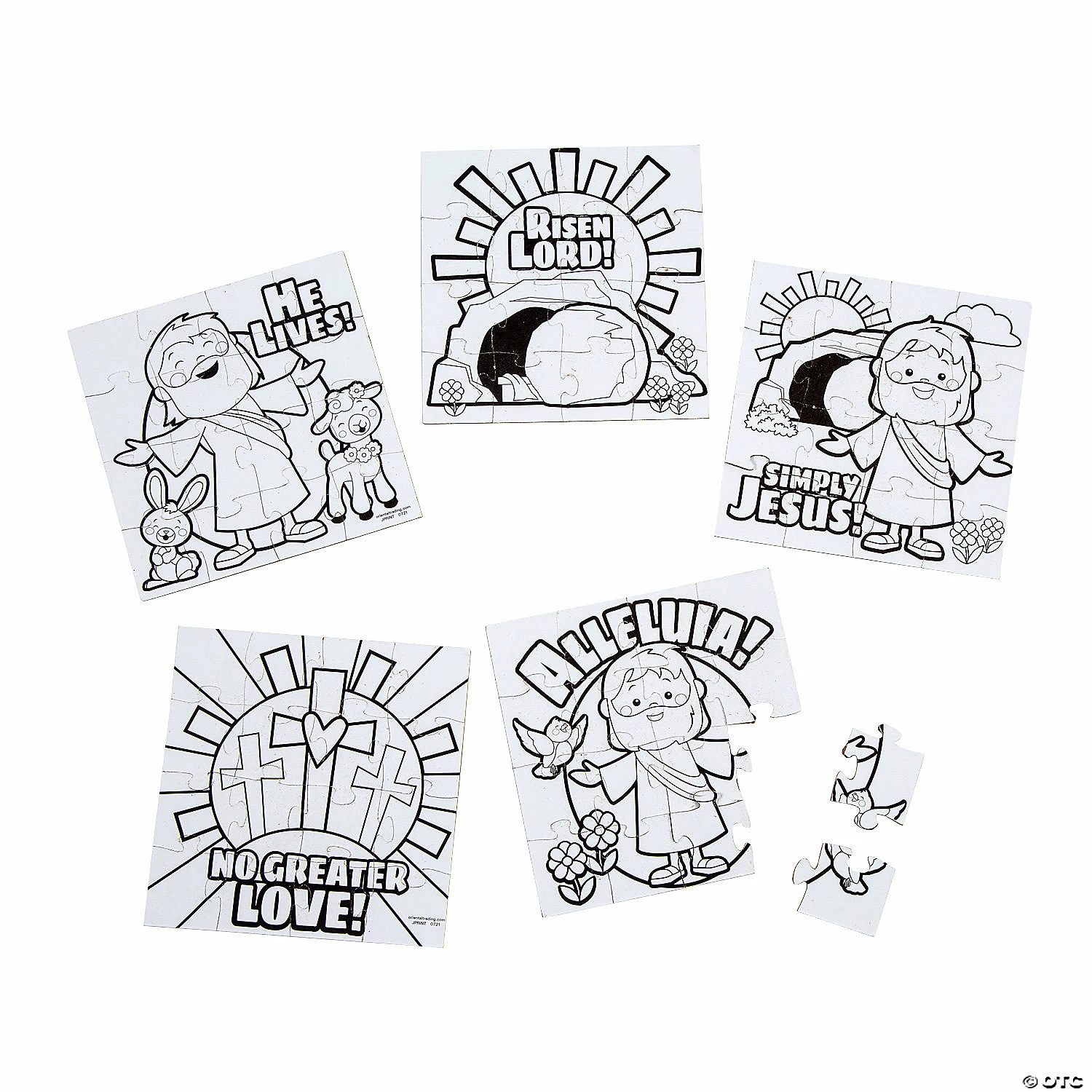 Cheap π€© Color Your Own He Lives Jigsaw Puzzles - Set of 50 π₯°
