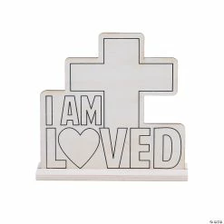 Promo 🧨 Color Your Own I Am Loved Tabletop Signs - Makes 12 💯