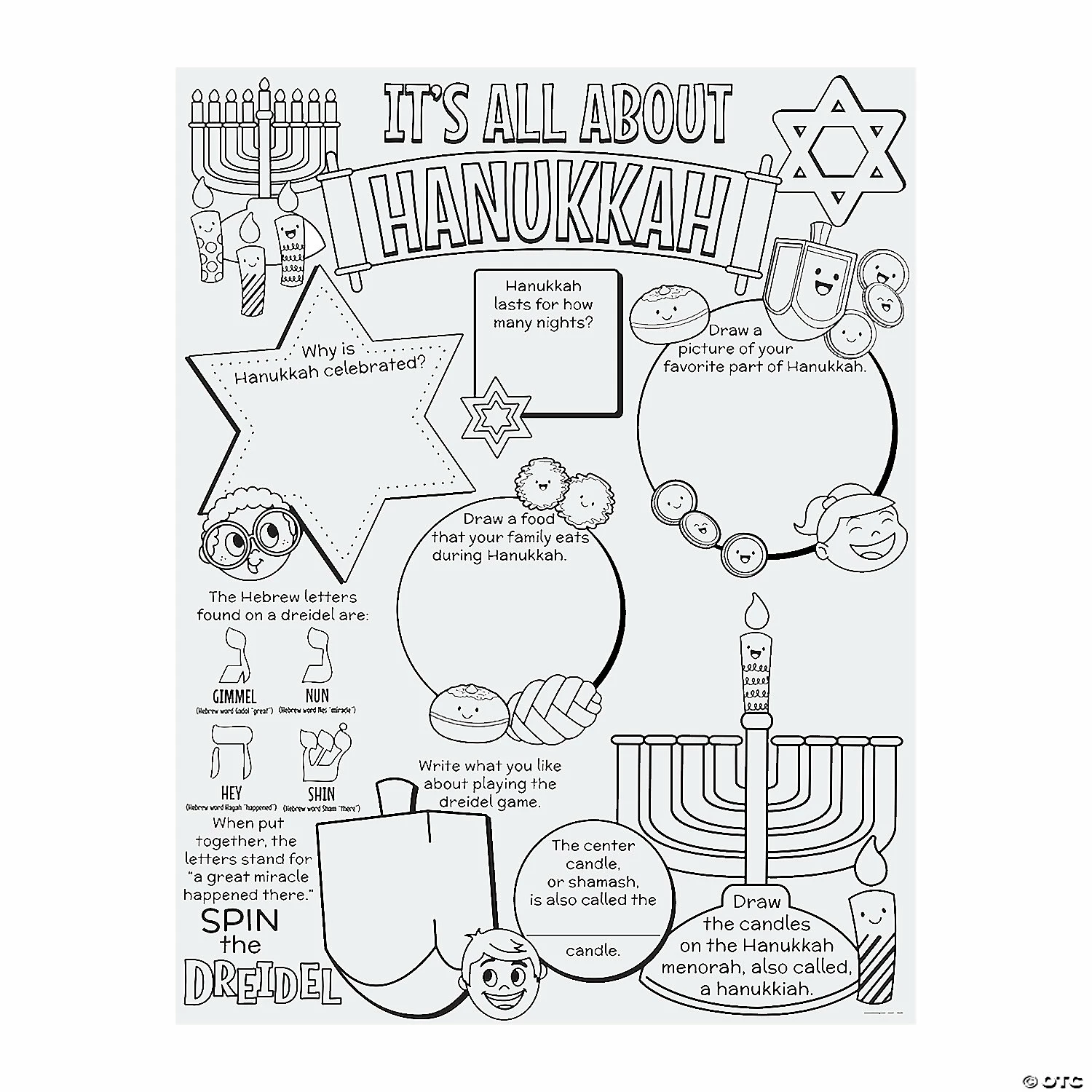 Best deal π Color Your Own Itβs All About Hanukkah Posters - 12 Pc. π§¨