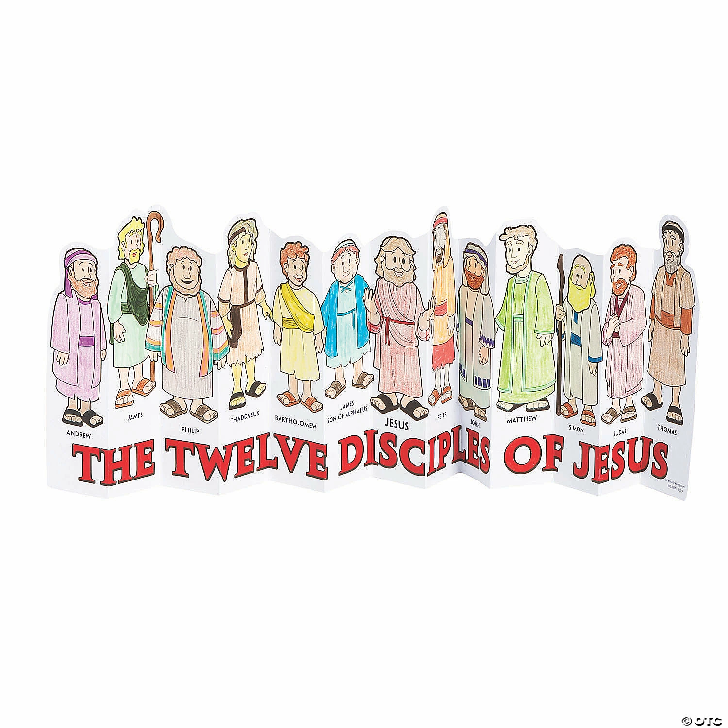 Flash Sale β€οΈ Color Your Own Jesus & 12 Disciples Accordion Stand-Ups - 24 Pc. π - Image 2