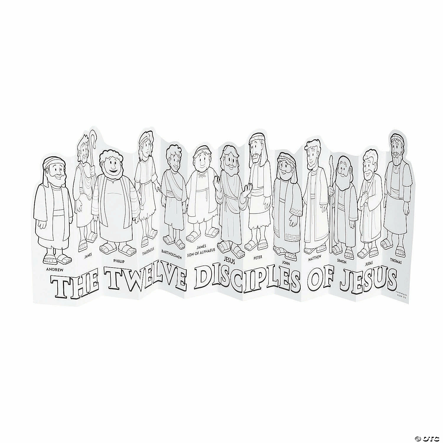 Flash Sale β€οΈ Color Your Own Jesus & 12 Disciples Accordion Stand-Ups - 24 Pc. π