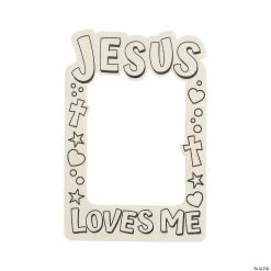 Best reviews of π― Color Your Own Jesus Loves Me Picture Frame Magnets - 12 Pc. β€οΈ