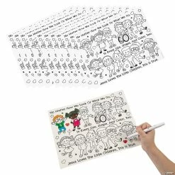 Hot Sale 🔔 Color Your Own Jesus Loves the Children Accordion Cards - 12 Pc. 🧨