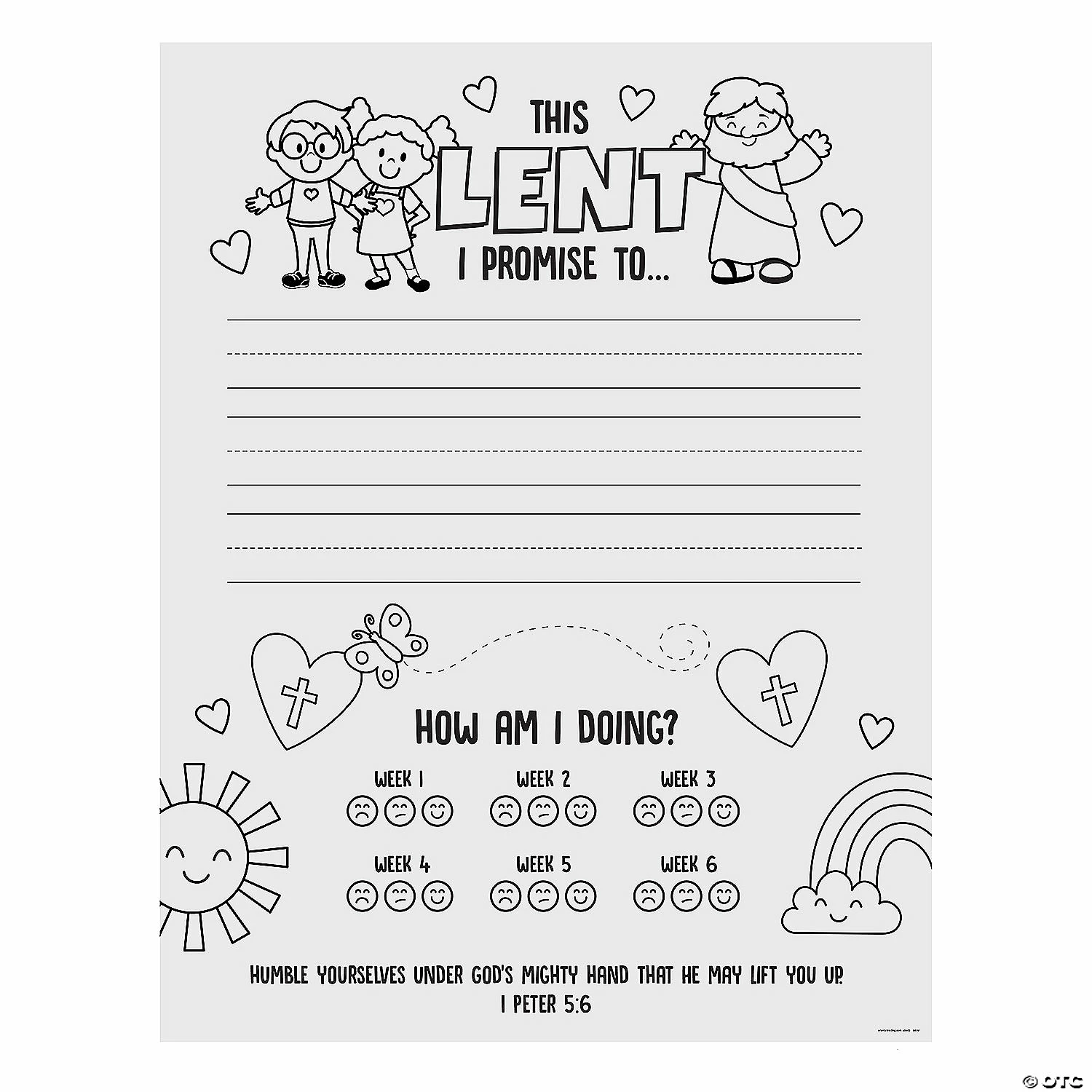 Best Sale βοΈ Color Your Own Lent Promises Posters - 30 Pc. β¨ - Image 2