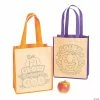 Brand new 😀 Color Your Own Medium Christian Pumpkin 🎃 Halloween Nonwoven Tote Bags - 12 Pc. 🥰