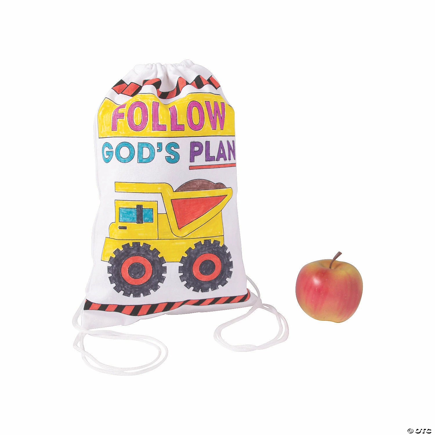 Best Sale π₯ Color Your Own Medium Construction VBS Drawstring Bags - 12 Pc. π - Image 2