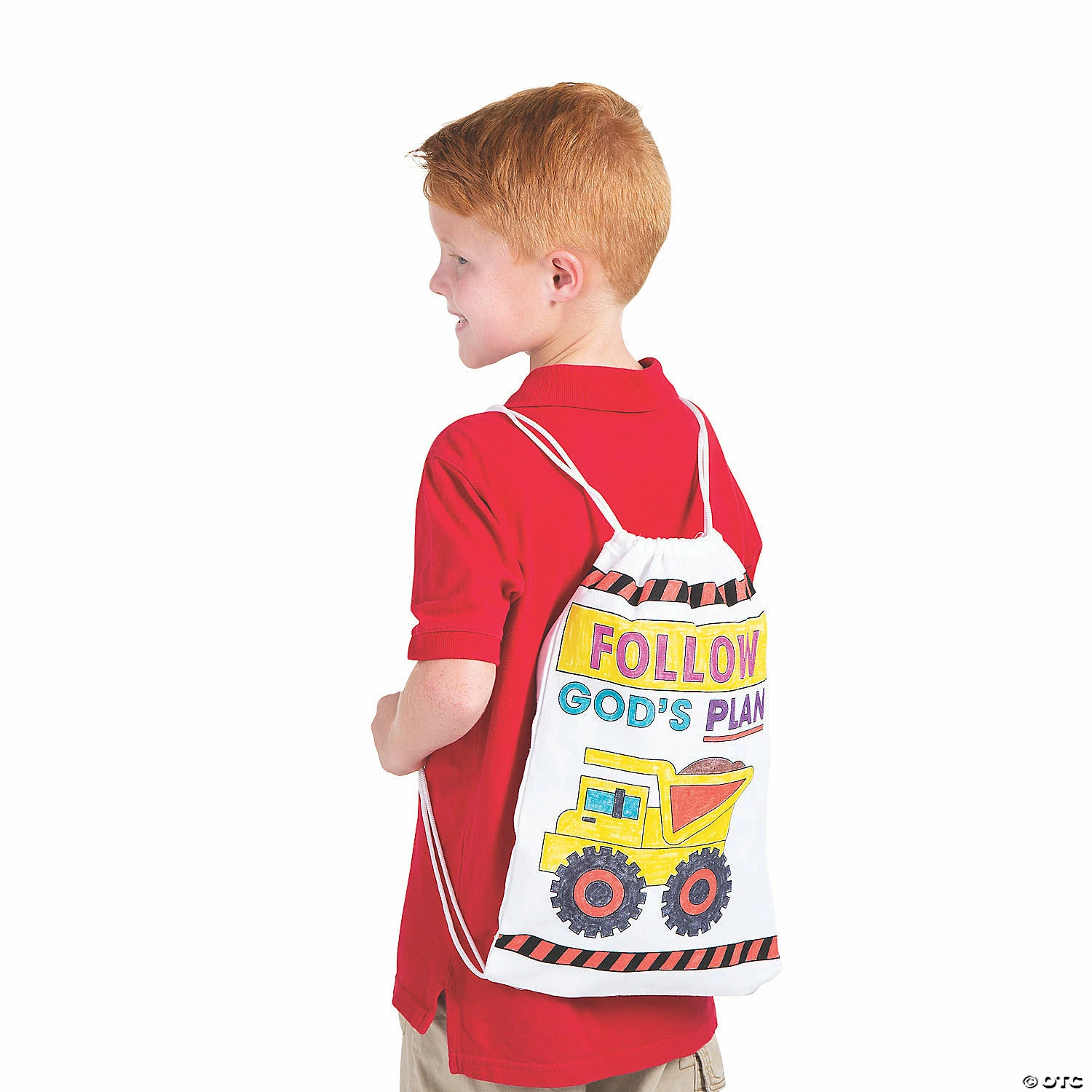 Best Sale π₯ Color Your Own Medium Construction VBS Drawstring Bags - 12 Pc. π - Image 3