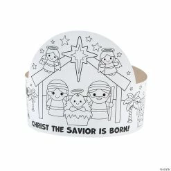 Cheap 💯 Color Your Own Nativity Crowns - 12 Pc. ✨