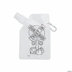 Promo π Color Your Own Railroad VBS Collapsible Water Bottles - 12 Pc. π