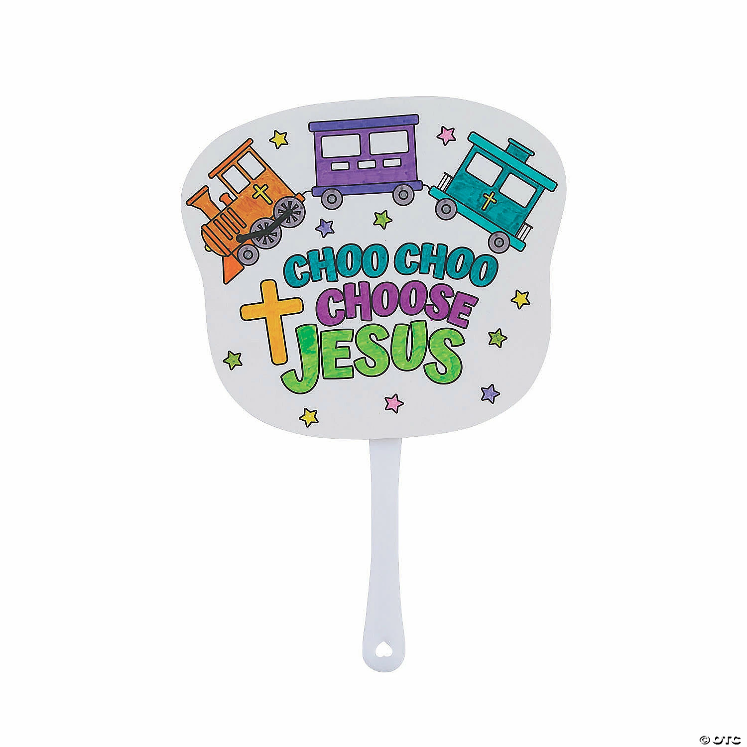 New π Color Your Own Railroad VBS Hand Fans - 12 Pc. β¨ - Image 2