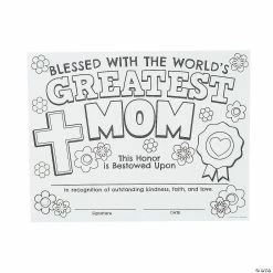 Best reviews of 𧨠Color Your Own Religious Greatest Mom Certificates - 24 Pc. π
