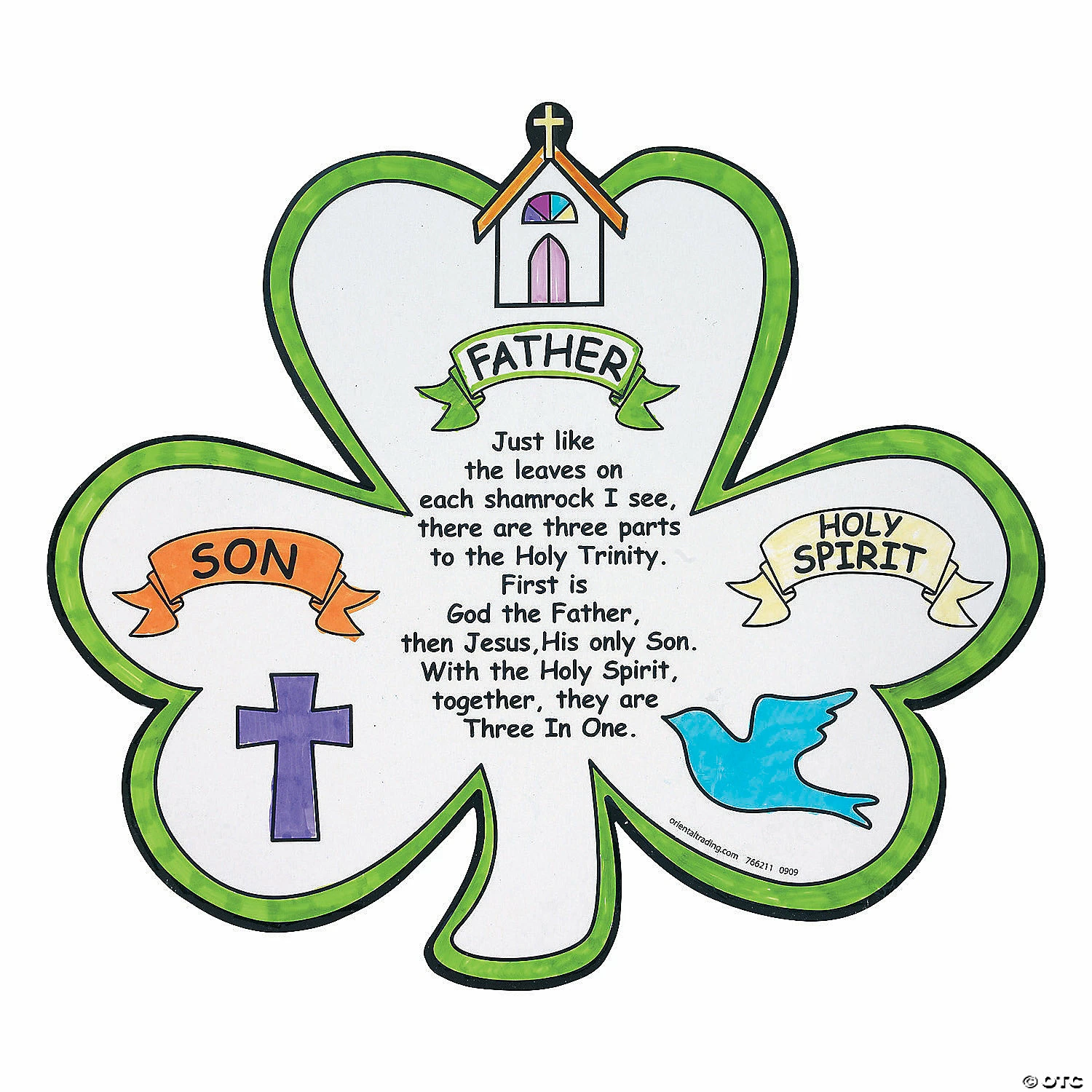 Outlet π₯° Color Your Own Shamrock Trinity Cutouts - 12 Pc. π