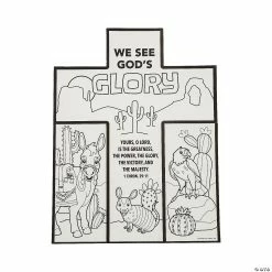 New 🥰 Color Your Own Southwest VBS Stand-Up Crosses - 12 Pc. ⭐