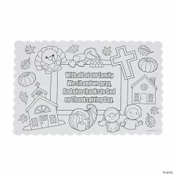 Wholesale π Color Your Own πͺ Thanksgiving Prayer Placemats - 12 Pc. π