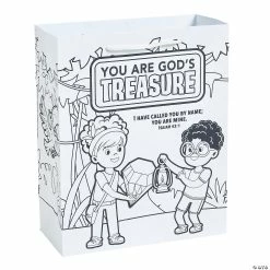 Cheap 🎉 Color Your Own Treasure Hunt VBS Medium Take Home Bags - 12 Pc. 😉