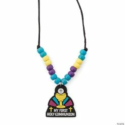 Coupon 😉 Communion Beaded Necklace Craft Kit - Makes 12 ✔️