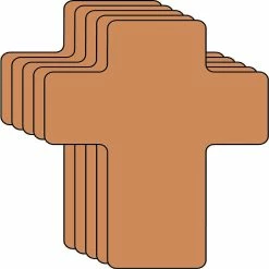 Brand new 🔔 Creative Shapes Etc. - Brown Cross Foam Single Color Creative Cut-outs- 3” 🌟