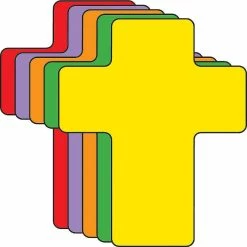 Best deal π Creative Shapes Etc. - Cross Assorted Color Creative Cut-outs- 3β π―
