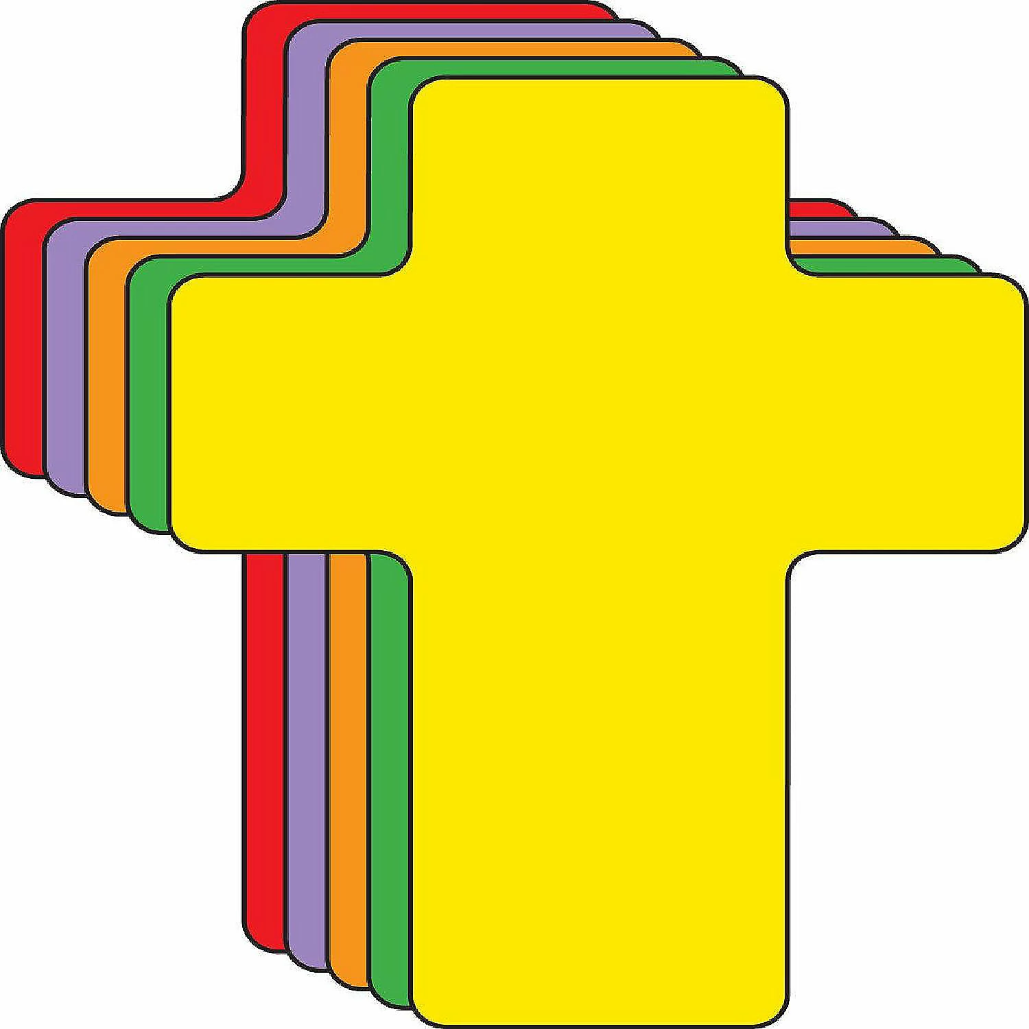 Deals β€οΈ Creative Shapes Etc. - Cross Foam Assorted Color Creative Cut-outs- 5.5" π