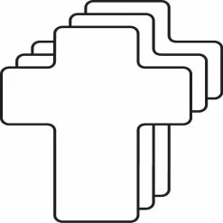 Promo 🎁 Creative Shapes Etc. - Cross Foam Single Color Creative Cut-outs- 3” 🎉