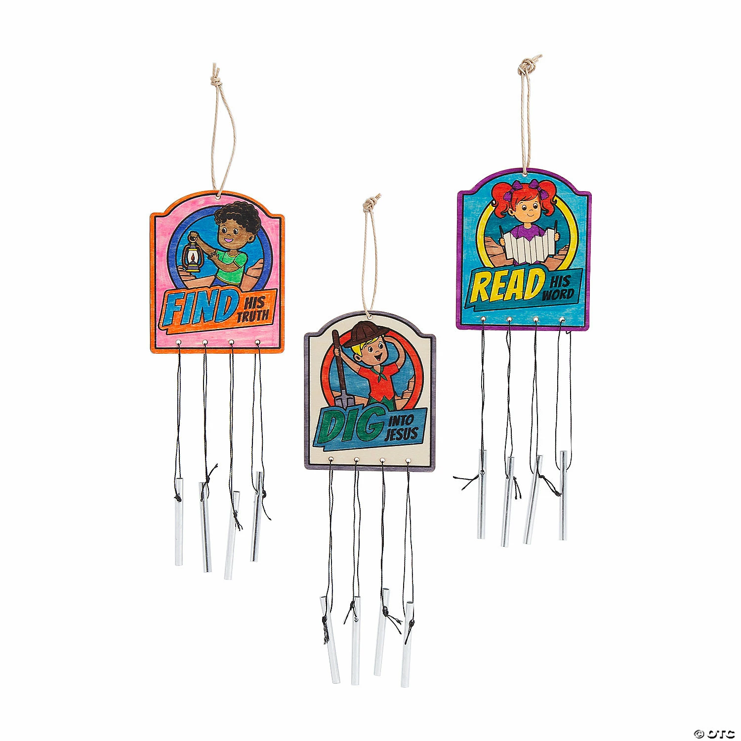 Flash Sale π― Dig VBS Color Your Own Wind Chimes - 12 Pc. 𧨠- Image 2
